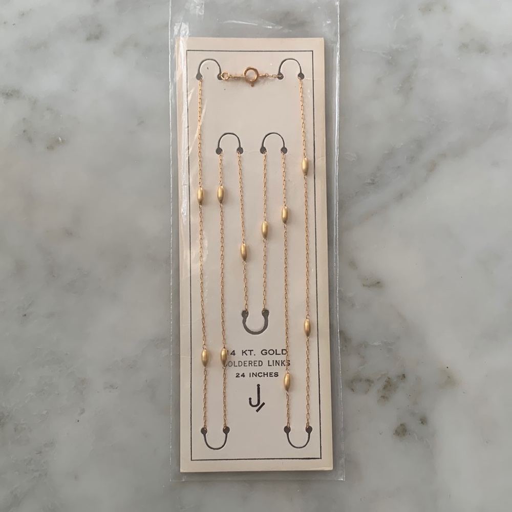 14k gold 24" chain